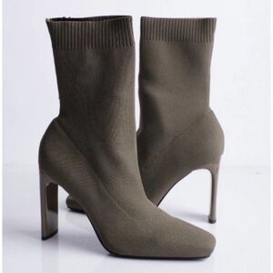 Zara Square Toe Sweater Booties